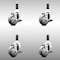 Service Caster 3 Inch 316SS Thermoplastic Rubber Swivel 3/4 Inch Stem Caster Set Brake SCC SCC-SS316EX20S314-TPRB-TLB-34-4 - alternate 1